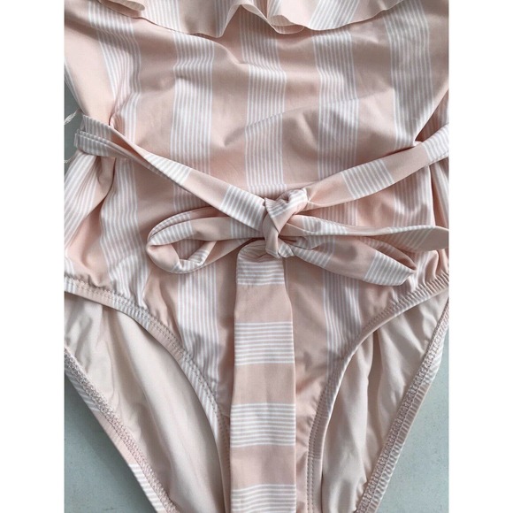 Splendid Striped Belted One Piece Swimsuit, size M - Picture 5 of 10